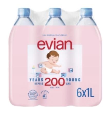 EVIAN 6x1L